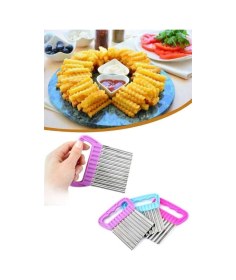 Resim Cips Patates Doğrayıcı Chips Chopper Şekilli Sebze Ve Meyve Dilimleyici Renkli 