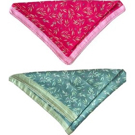 Resim 2 Li Pamuklu Bandana Seti Özel Desen Bandana Fular Çanta Aksesuarı Bandana 45x50 Cm Camel 