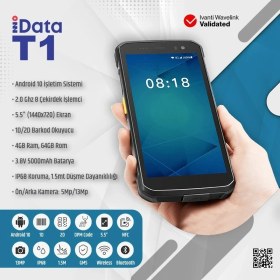 Resim iData T1 Android El Terminali 