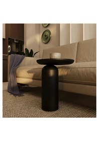 Resim Wood Wooden Ahşap Yan Sehpa Tekli Modern 50 Cm 