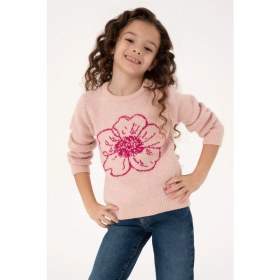 Resim U.s. Polo Assn. Kız Çocuk Açık Pembe Kazak /triko 50316353-VR078 