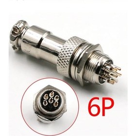 Resim 1 Takım 12mm 6 Lı Mayk Fiş 6p Dişi Erkek Takım 