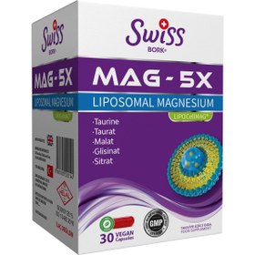 Resim Swiss Bork Mag-5X Liposomal Magnesium 30 Kapsül 