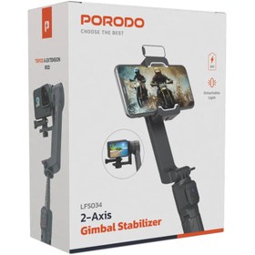 Resim porodo 2 Eksenli Gimbal Telefon Kamera Stabilizatörü Aydınlatmalı FPV Titreşim Önleyici 