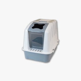 Resim XXL Büyük Boy Kapalı Kedi Tuvaleti, Filtreli ve Kürek Hediyeli, 59x41,5x47,5 cm - VN11097 - Açık gri 