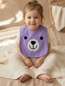 Resim DYZSTAR Bloom 3 lü Paket Ayıcık Figürlü Yumuşak H.lu Bebek Mama Önlüğü Seti - Sıvı Emici ve Cilt Dos 
