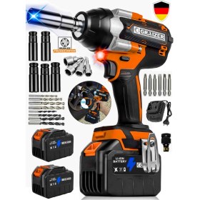 Resim Graizer T 36 V Çelik Şanzuman 1600 Nm Akülü Somun Sıkma Makinesi 2 Akü ile Güçlü Performans 