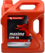 Resim Petrol Ofisi Maxima 20w-50 Benzinli Ve Dizel Motor Yağı 4 Litre (2025 ÜRETİM) 