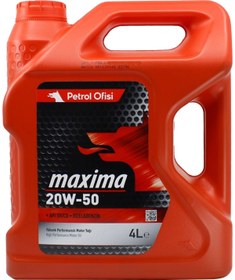 Resim Petrol Ofisi Maxima 20w-50 Benzinli Ve Dizel Motor Yağı 4 Litre (2025 ÜRETİM) 