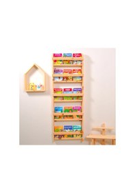 Resim Markaawm Çocuk Odası Eğitici Montessori Mobilya Kitaplık Raf Duvar Rafı 5 Çok Renkli 