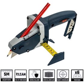 Resim 1001Alet Rox 0124 Portatif Alçı Plaka Ölçme Kesme Ve Işaretleme Aleti 