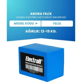 Resim Electroll Arora Felix Batarya (Standart Kapasite) Lifepo4 72V 18AH Elektrikli Motosiklet Bataryası 