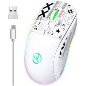 Resim Hxsj T90 Rgb Işık Üç Modlu Kablosuz Oyun Faresi Beyaz Diğer 