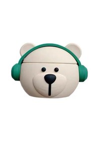 Resim Airpods 3 Uyumlu Premium Deri Dokulu Kılıf Manyetik Kapak Darbe Korumalı Şık Tasarım Bej 