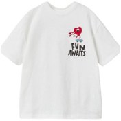 Resim Mini Kalp Baskılı Çocuk Tshirt 