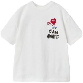 Resim Mini Kalp Baskılı Çocuk Tshirt 