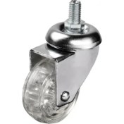 Resim 302 - 50X20 mm Şeffaf Makaralı Vidalı Teker 