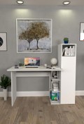 Resim Diamond Dolaplı Çalışma Masası Beyaz 