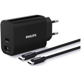 Resim Philips Dlp2621c Usb-a Ve Usb-c Bağlantısı Type-c Kablolu Duvar Şarj Adaptörü-dlp2621c/12 