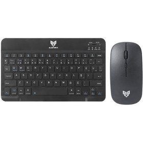Resim Blueforce Km-33 Wireless Bluetooth Kablosuz Klavye Mouse Set Siya 