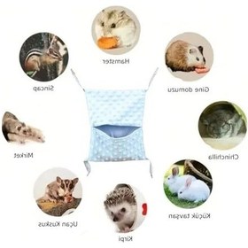 Resim Küçük Kemirgenler İçin Askılı Uyku Kesesi, Gine Pig Ve Hamster Abanoz - Beyaz 