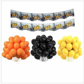 Resim İnşaat Temalı Mini Balon + Banner Seti 
