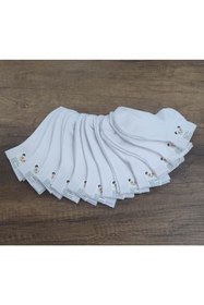 Resim Leement socks Çocuk 12 Çift Pamuklu Yazlık Beyaz Patik Çorap 