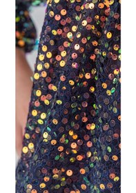 Resim Likio Vintage Payet Kız Çocuk Abiye M00739 Lacivert 