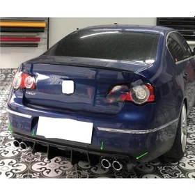 Resim Vw Passat B6 Difüzör Lüx Tip İthal Ultra Parlak Siyah Difizör Uyumlu 