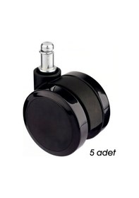 Resim Ofisbazaar Yedek Sandalye Tekerleği 60 Mm 5'li Paket Siyah Siyah 
