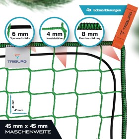 Resim Trıburg Alman Kalitesi 1.5x2.5 M Römork Filesi Köşe Işaretli & Kenar Takviyeli 