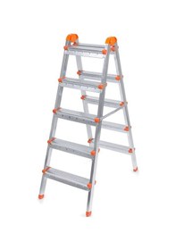 Resim Çift Çıkışlı Metal Merdiven 5 Basamak 5+5 Basamaklı 