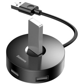 Resim Baseus Öztrend Round Box Usb Çoklayıcı Hub Adaptör 1m Siyah Cahub-u01 Store Yeni Model Desen 976748 