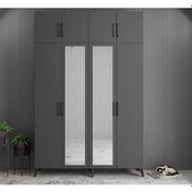 Resim Açelya Portmanto Vestiyer Füme- Ücretsiz Kurulum M8-160 cm 