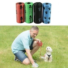 Resim BUFFER® 4lü Evcil Hayvanlar Için Pati Desenli Kedi Köpek Kaka Poşeti Torbası 