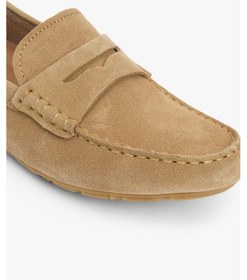 Resim Tommy Hilfiger Flag Yumuşak Driver Kadın Bej Loafer-13413 Koyu Bej 