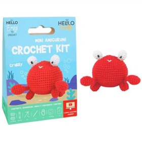 Resim Banadabak Crafts Hc105 Mini Amigurumi Crochet Kit Sevimli Yengeç Crabby (1 Adet Fiyatıdır) 