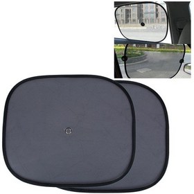 Resim 2 Adet Araba Penceresi Vantuzlu Yan Bloklar İçin Katlanabilir Gölge Uv Işınları 