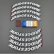 Resim CEBECİOTO MOTORSİKLET LASTİK YAZISI 8 ADET VE YAPIŞTIRICI MODEL1 