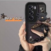 Resim Samsung Galaxy için uygun, siyah arka plan ve bir kurbağa bağcıklı sevimli retro boncuklu 3D asılı askı 