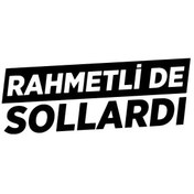 Resim Genel Markalar Rahmetli de Sollardı Sticker Oto Motor Laptop Duvar Folyo Sticker 15x6 cm 