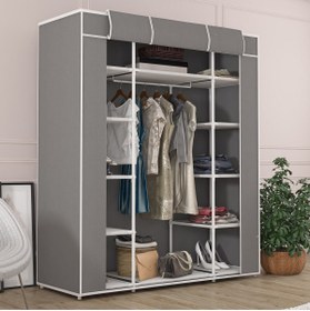 Resim Imperial Star Bez Dolap Plastik Profilli 12 Raf 60cm Askı Portatif Dolap 