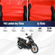 Resim Rks Snıper 100 Motosiklet Brandası Su Geçirmez Branda Kırmızı Branda Motor Branda M 
