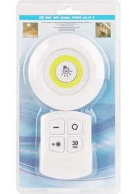 Resim Wellhise H1cob Uzaktan Kumandalı Tekli Spot Lamba Pilli Dolap Altı Spot Beyaz 