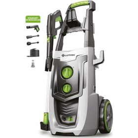 Resim Yüksek Basınclı Yıkama Makinası Kömürsüz İndiksiyon Motor 2500 Watt 195 Bar Lutian 