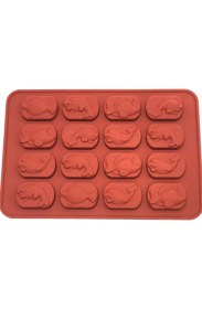 Resim Tinky Winky Sevimli Balık Desenli Çikolata ,kek Silikon Kalıbı 16'lı 