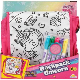 Resim Nessiworld Pretty Pinky Boyanabilir Desenli Unicorn Sırt Çantası 