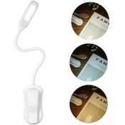 Resim Springsun "şarj Edilebilir Kitap Okuma Lambası - 3 Işık Modlu, Bükülebilir Ve Taşınabilir" Beyaz 