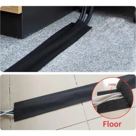Resim Lovyco Kablo Kanalı Süper Yapışkanlı 1 mt En:5 cm Cırt Cırt Bantlı 
