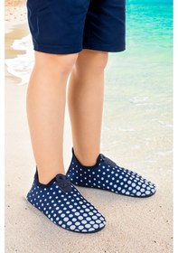 Resim Kiko Kids Point Havuz Plaj Erkek Çocuk Deniz Ayakkabısı 7514 Lacivert - Beyaz Lacivert - Beyaz 